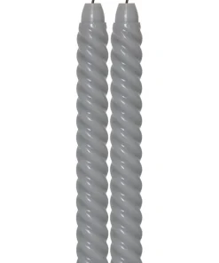 FLAMME SWIRL LED-Antikljus 2-Pack 25cm Grå