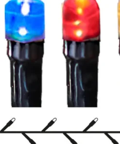 FLASHY Ljusslinga 7m 100LED Flerfärgad/Svart IP44