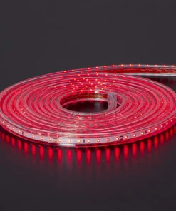 FLATSMDLED Ljusslang 5m 480LED Röd/Transparent