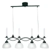 FLORENS Takpendel 89cm Antiksvart/Murano glas