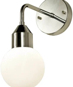FLORENS Vägglampa Bad 32cm Krom/Opalvit IP44