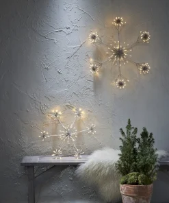 FLOWER SNOWFLAKE Siluett 50cm 90LED Vit