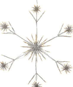 FLOWER SNOWFLAKE Siluett 60cm 144LED Vit