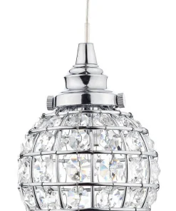 FÖNSTERLAMPA Kristallboll K9 10cm Krom