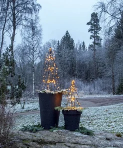 FOLDY GRAN Utedekoration 90cm 140LED Svart IP44