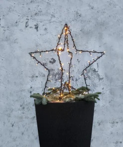 FOLDY STJÄRNA Utedekoration 55cm 90LED Svart IP44