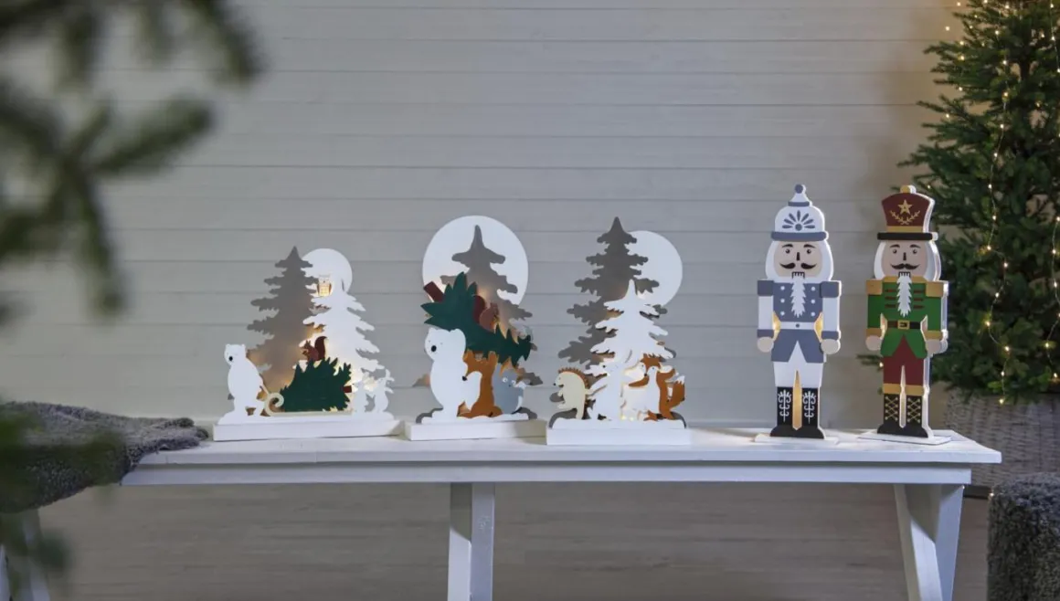 FOREST FRIENDS Batteridekoration Jul 44cm