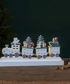 FOREST FRIENDS Bordsdekoration Djurtåg Batteri 37cm Flerfärgad