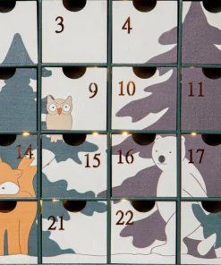 FOREST FRIENDS Kalender Batteri 38cm Flerfärgad