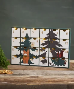 FOREST FRIENDS Kalender Batteri 38cm Flerfärgad