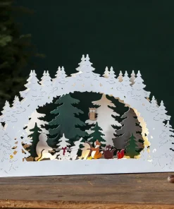 FOREST FRIENDS Ljusstake Dragkamp Batteri 45cm Flerfärgad