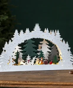 FOREST FRIENDS Ljusstake Dragkamp Batteri 45cm Flerfärgad