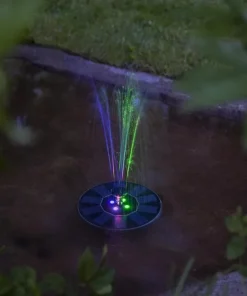 FOUNTAIN Solcellsfontän 16cm Svart