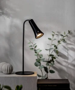 FUNCTIONAL Bord/Vägg/Klämmlampa USB-Laddbar 38cm Svart