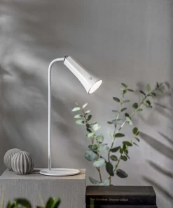 FUNCTIONAL Bord/Vägg/Klämmlampa USB-Laddbar 38cm Vit
