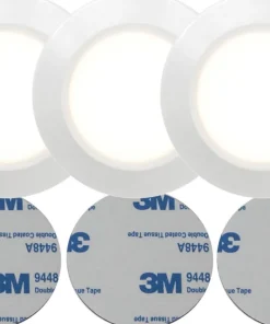 FUNCTIONAL LED-Puck 3-Pack Batteri 6,9cm Vit