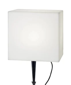 GARDENLIGHT Utedekoration Kub 30,5cm Vit IP65