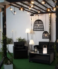 GARDENLIGHT Utedekoration Boll 38cm Grå IP65