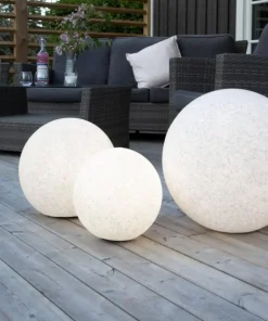 GARDENLIGHT Utedekoration Boll 29cm Grå IP65
