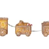 GINGERVILLE Dekorationset Tåg Batteri 30cm Brun