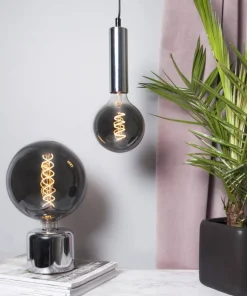 GLANS Lampfot E27 12cm Krom