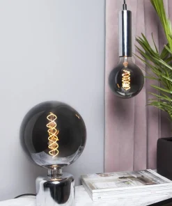 GLANS Lampfot E27 12cm Krom