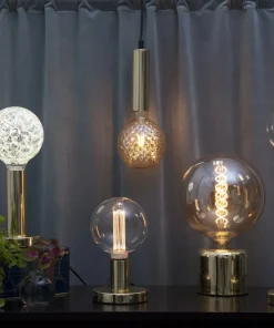 GLANS Lampfot E27 17cm Mässing