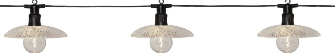 GLASSY LIGHT Ljusslinga 350cm 6LED Varmvit/Svart