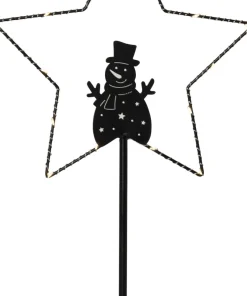 GLIMTA Bordsdekoration Snögubbe 42cm Svart