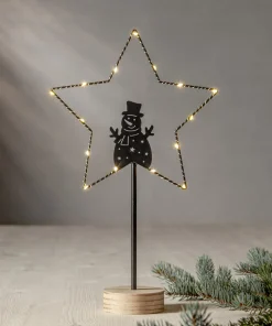 GLIMTA Bordsdekoration Snögubbe 42cm Svart