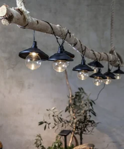 GLOBE SHADE Solcells-ljusslinga 180cm Svart