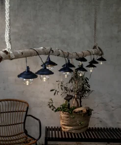 GLOBE SHADE Solcells-ljusslinga 180cm Svart