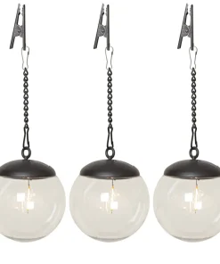GLOBE Solcellsdekoration 29cm Transparent