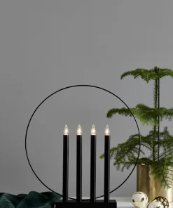 GLORY Ljusstake 45cm Svart