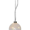 GLOW Glaskula 10cm 15LED Frostad