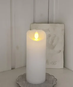Glow LED Blockljus 15cm Vit