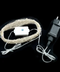 GNISTRA Ljusslinga 10m Kallvit 100LED Transformator