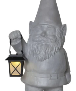 GNOMY Solcellsdekoration Tomte 53cm Grå