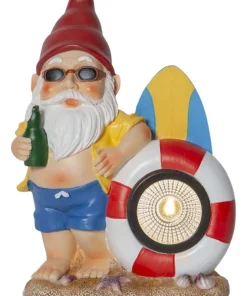 GNOMY Surfare Solcellsdekoration 23cm Flerfärgad