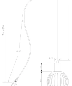 GRAFIKA Fönsterlampa 19cm Svart