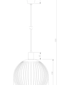 GRAFIKA Taklampa 36cm Svart
