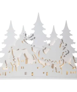 GRANDY Tomte & Släde 127LED 1,21m Vit