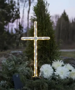 GRAVECROSS LED-Gravljus 41cm 24LED IP44 Vit