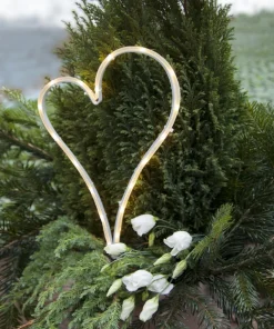 GRAVLJUS DECORATIONHEART LED 39cm IP44 Vit