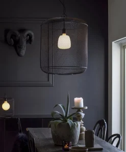 GRID Tak/Fönsterlampa 27cm Svart