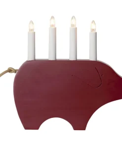 GRY Ljusstake 4L 28,5cm Röd