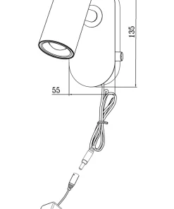GUSTO Väggspot LED 14cm Vit