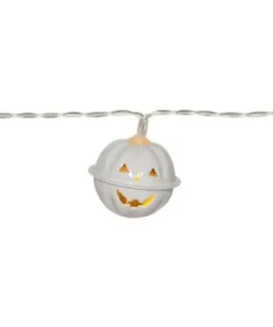 HALLOWEEN Ljusslinga Batteri 1,35m 10LED Varmvit/Vit
