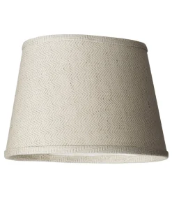 HERRINGBONE Lampskärm 15/20,5cm Oval Beige bomull