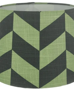 HERRINGBONE Lampskärm Linne 25cm Grön